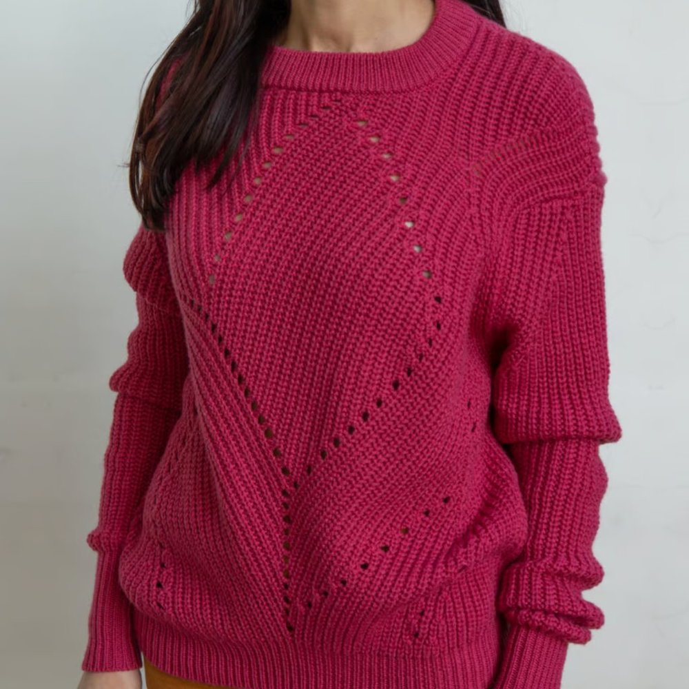Wilfred Serment Sweater Raspberry Pink Wool